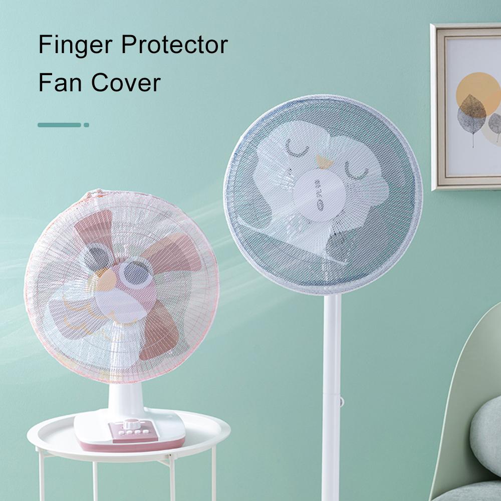 Dust-proof Finger Protector Fan Cover Anti-pinch Hand Protective Cover Net Washable Fan Mesh Cover for Electric Fan