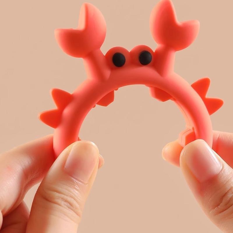 2/4Pcs Silicone Spatula Rack Small Crab Anti Scalding Overflow Pot Clip Spoon Holder Clip Universal Shovel Rack Kitchen Gadget