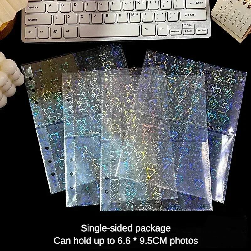 A5 Akrylowa Przezroczysta Powłoka Album na Zdjęcia na Luźnych Kartkach, DIY Odpinany Segregator, 6-otworowy Album Akrylowy Segregator Kpop, Segregator na Fotokarty