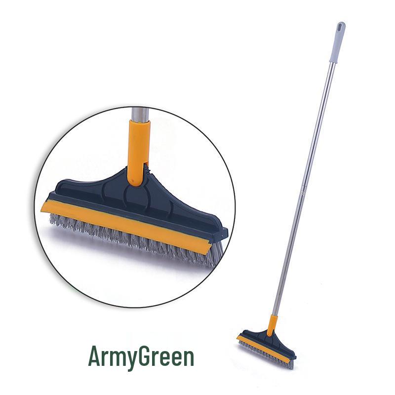 Two-in-One Bathroom Floor & Grout Scraper with Stiff Bristles