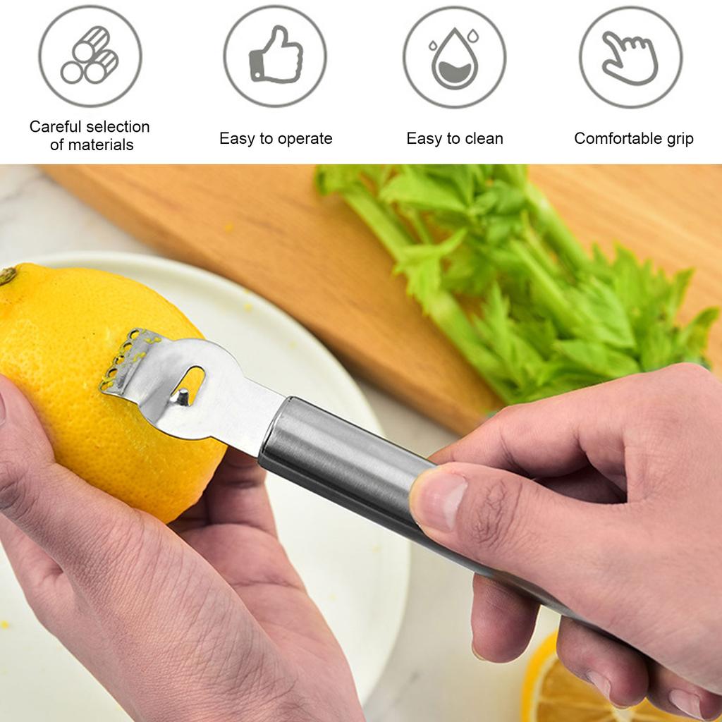 Lemon Peeler 304 Stainless Steel Lemon Zester Grater Orange Citrus Peeler Kitchen Fruit Peeling Tools