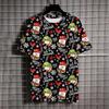 Kids Clothes Cartoon Christmas Santa Claus T Shirt Casual Short Sleeve T Shirts for Boys Girls 2-10y Christmas Gift for Children
