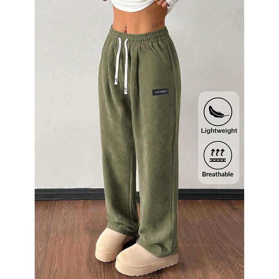 Spring/Autumn New American Retro Fashion Brand Casual Pants for Women - Loose Trendy Workwear Trousers