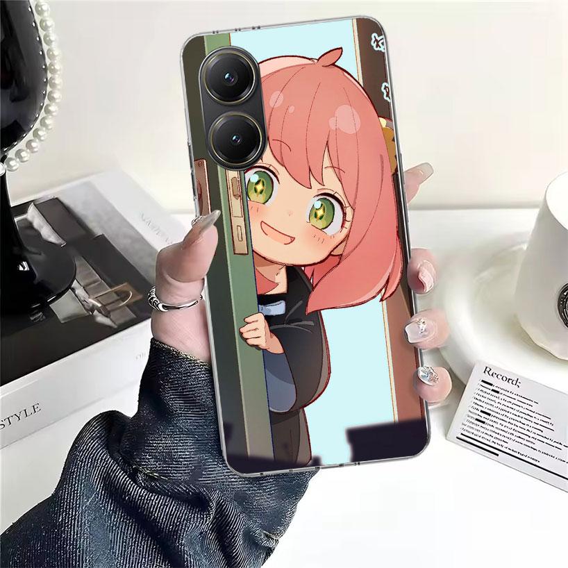 S-Spy Family Anya Soft Phone Case For Xiaomi Redmi 15C 15 13C 13 Poco X5 X6 X7 F7 Ultra M7 12C 12 10 10C 9C 9A 9T 9 Fundas Poco