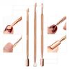 3 Styles Nail Cuticle Pusher Nail Polish Remover Gel  Polish Peeler Scraper Stainless Steel Nail Cleaning Manicure Tools