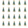 20Pcs Christmas Cake Toppers Food Grade Bright Color Reusable Compact Xmas Themed Cake Toppers Decoration