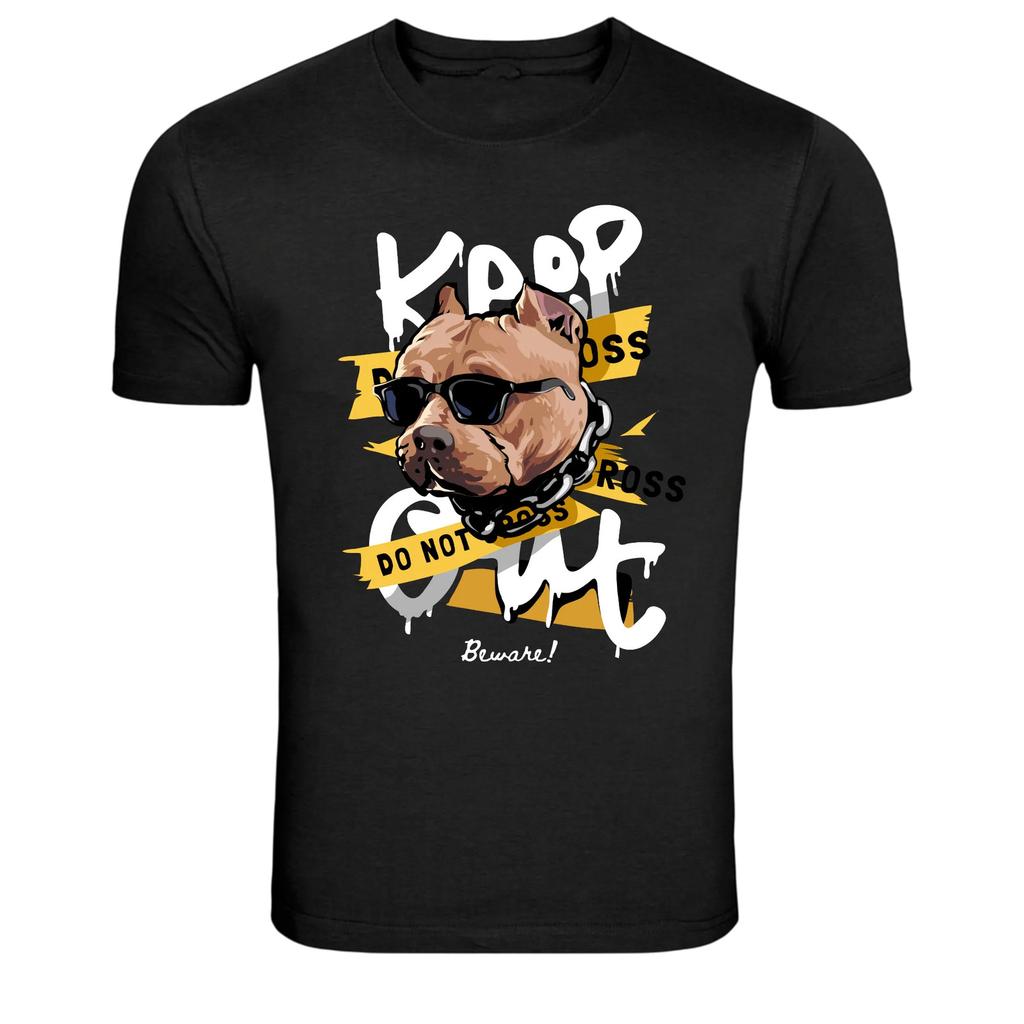 Kpop Boss Dog With Sunglasses Streetwear Graphic T-Shirt