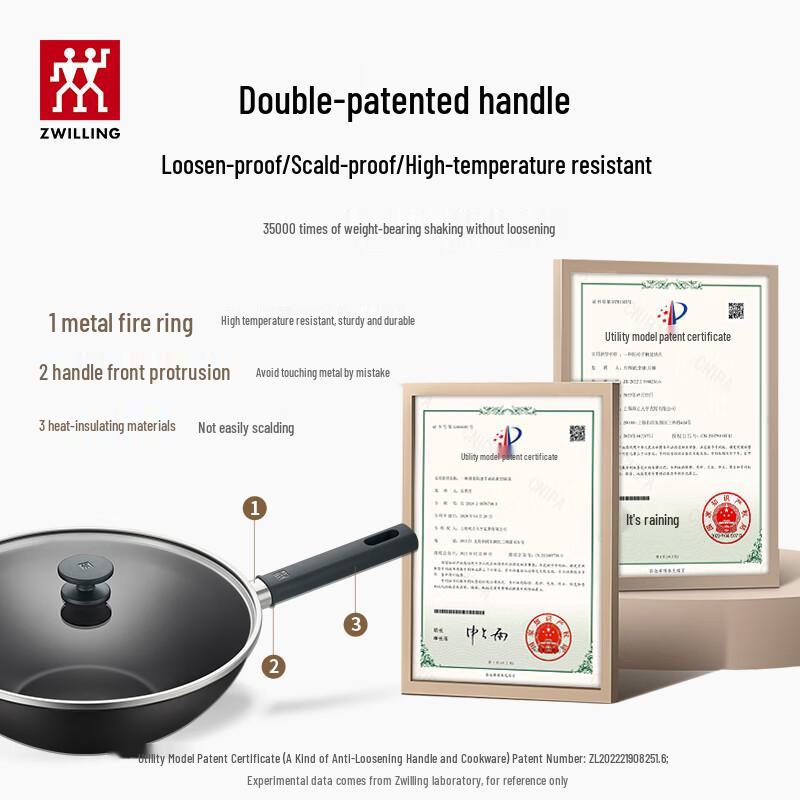 ZWILLING Silver Iron Stir-fry Wok
