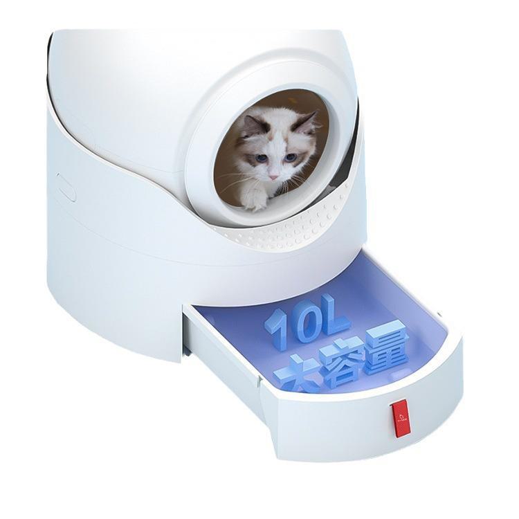 Semi-Automatic Smart Cat Litter Box with Closed Design