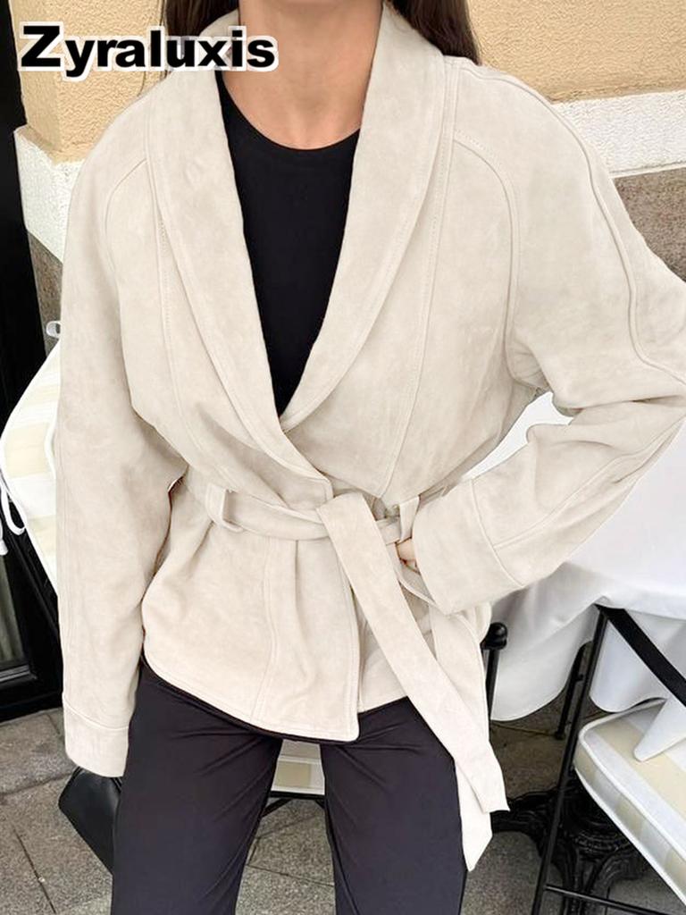 Long Sleeve Velvet Jacket for Women Autumn Winter Casual