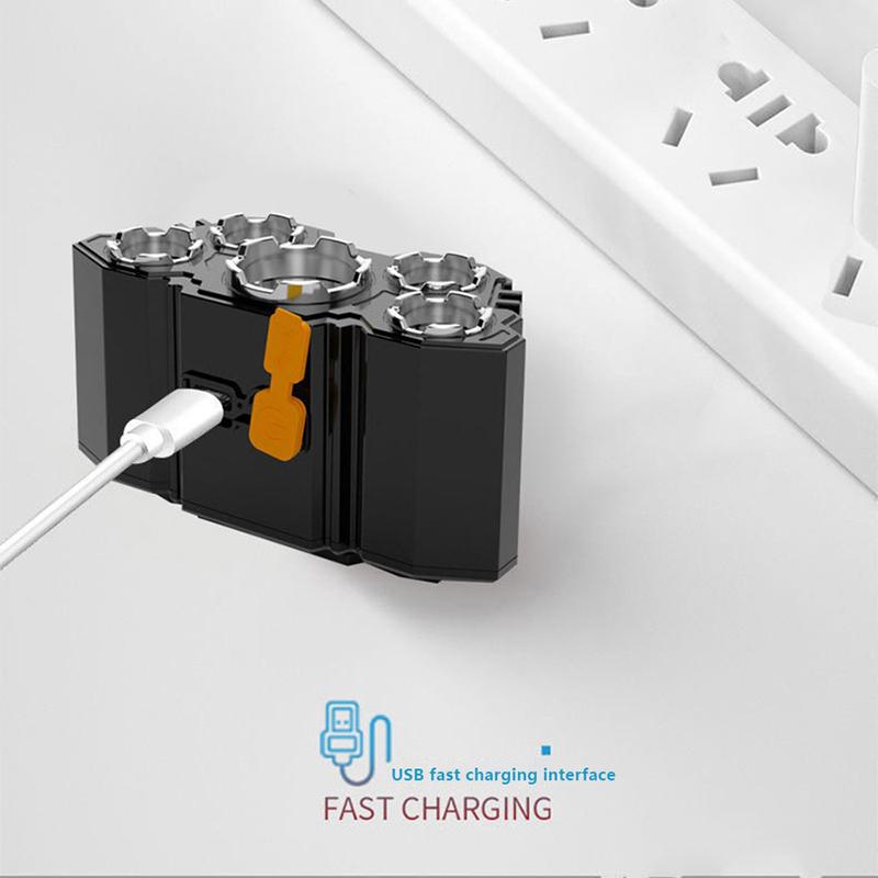 Super Bright 5 Led Head Flashlight Usb Rechargeable Headlamp Outdoor Powerful Waterproof Camping Fishing Adventure Head Lantern