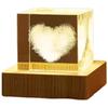Crystal Cube Night Light: Creative Home Decor & Souvenir Gift for Girls' Birthdays