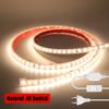 AC 220V Waterproof LED Strip Light 2835 SMD 120 LEDs M Self Adhesive Flexible Ribbon Tape White 3000K 4000K 6000K
