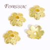 18K/14K Gold Plated Flowers Filigree Beads Caps For Jewelry Making Separators For Bracelets Necklaces Accessories,Caps For Beads