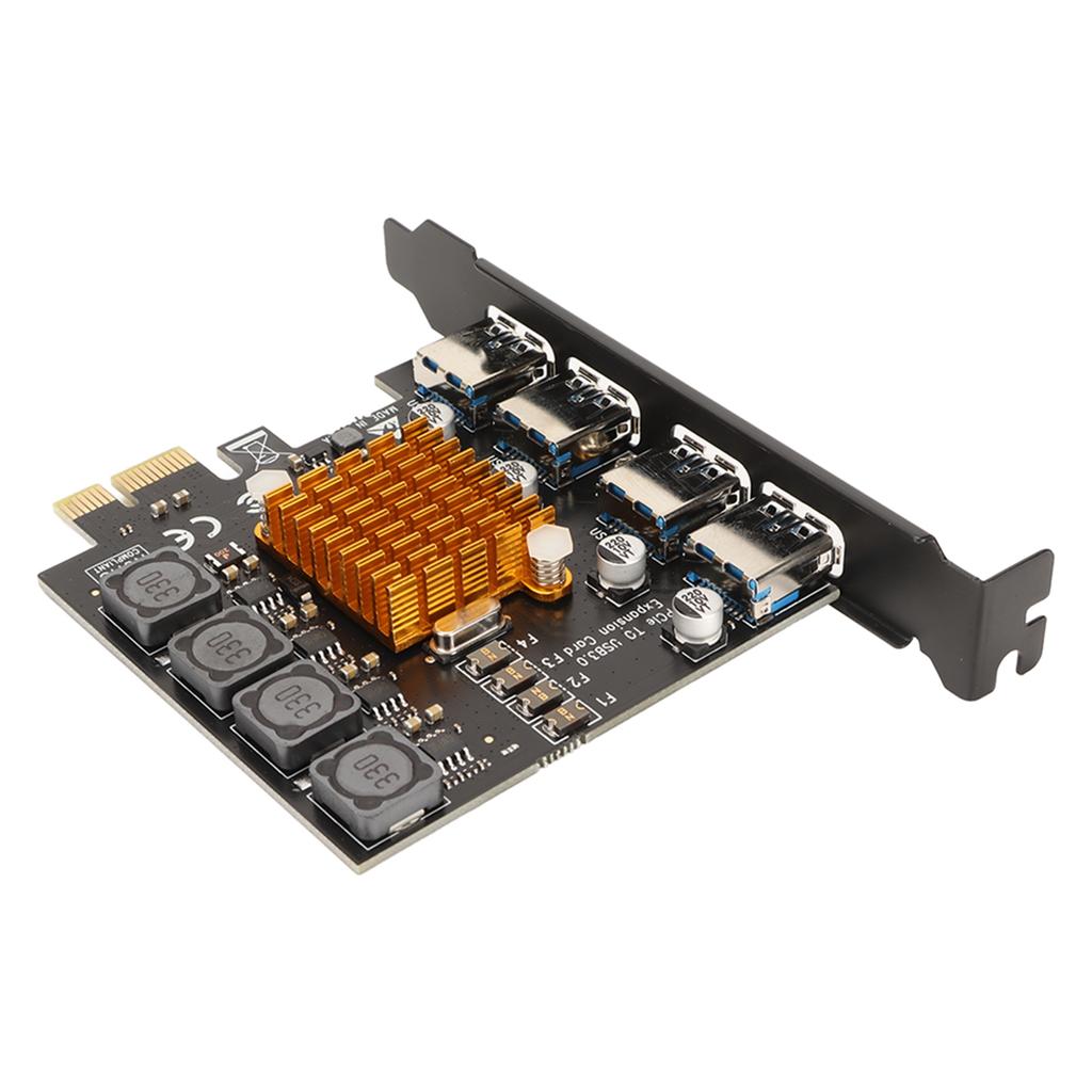 PCIE To USB 3.0 Expansion Card 4 Ports PCIE To USB 3.0 Backward Compatible Stable Safe USB 3.0 Expansion Card for PC