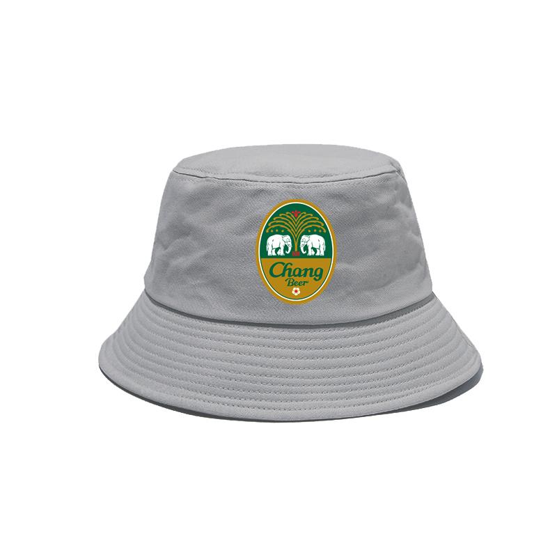 Chang Beer Bucket Hats New Outdoor Cotton Chang Beer Thailand Elephant Panama Hat Summer Cool Sun Caps Bob Hat MZ