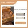 2 Pcs Adjustable Clear Plastic Drawer Dividers With Non Slip Pads Expandable Design For Kitchen Dresser Storage