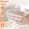 50 Pcs Dessert Cups with Lids and Spoons Clear Parfait Cups Reusable Appetizer Cups Plastic Serving Bowls Rectangle Pudding Cups