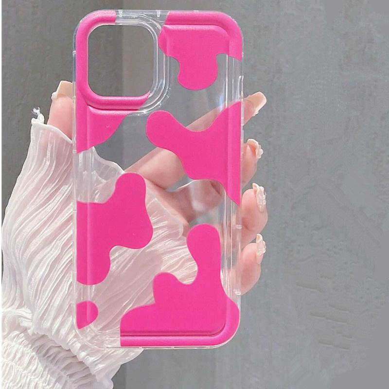 Colorful Cow Print Clear Phone Case For  Mi 14 13 13T 12 11 Lite 5G Mi 12T Pro Case For Poco X3 X6 F5 Pro Anti-Drop Cover