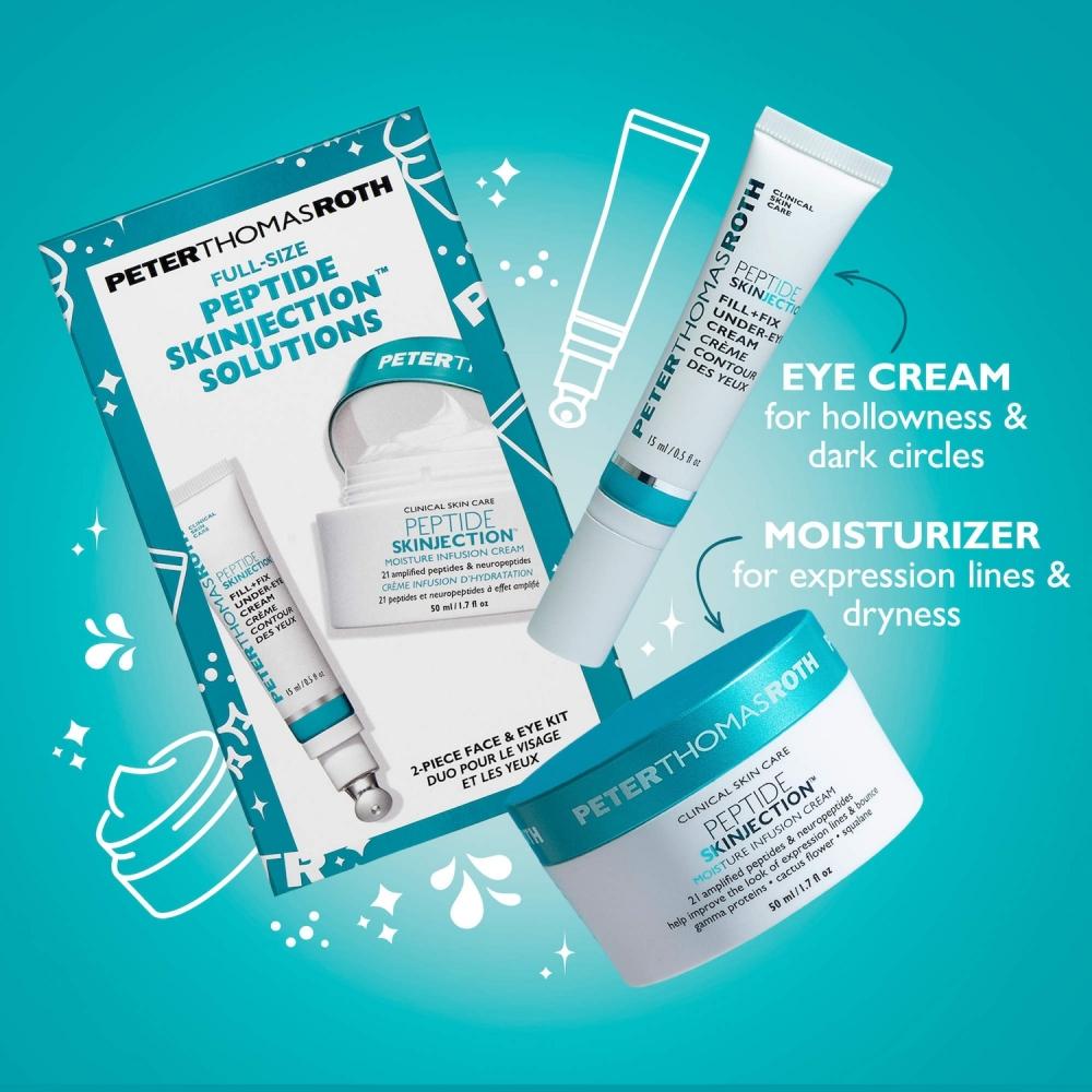 Peter Thomas Roth Peptide Skinjection  Set With Under Eye Cream And Moisturizer
