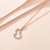 Explosive edged diamond copper ferry champagne gold treasure gourd necklace hollow pendant necklace