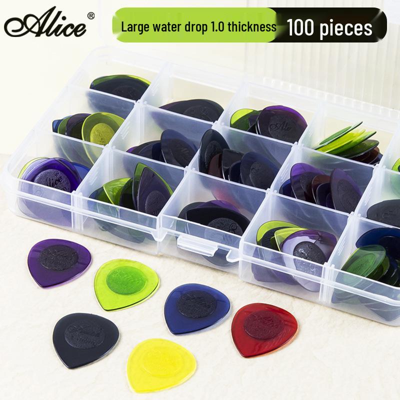 Alice Transparent Water Drop Bass Guitar Pick - Optional Thickness: 1.0mm, 2.0mm, 3.0mm