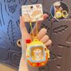 Retro Television Cat Dog Keychain Press Flash Animals Doll Keyring Light Up Pendant  Birthday Gifts