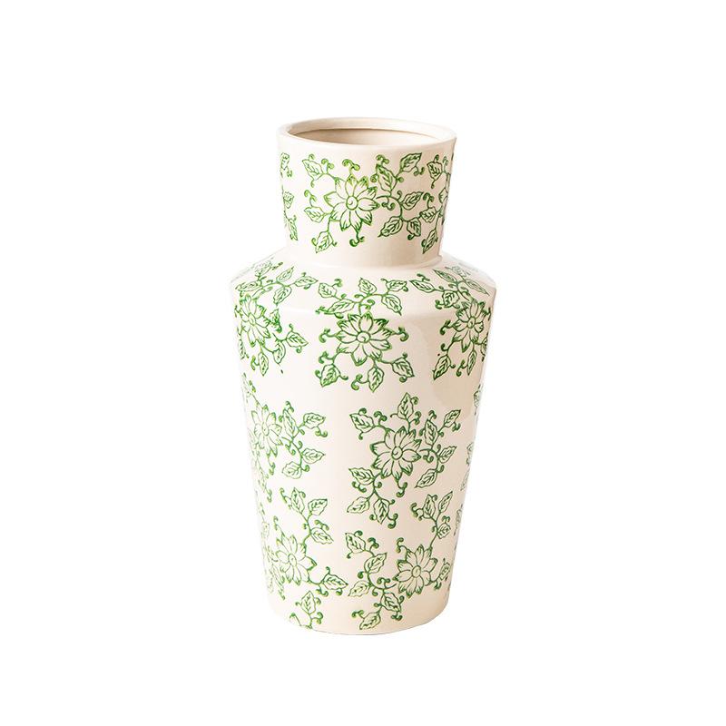 Seramik Vazo Mavi ve Beyaz Porselen Vazo Saksı El Yapımı Çiçek Aranjmanı Aksesuarları Ev Dekorasyonu Teraryum