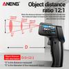 New High Precision ANENG TH104 Infrared Thermometer -50℃~550℃ Ratio VA Reverse Screen High Low Temp Alarm Laser Data Hold Temperature Measuring Gun