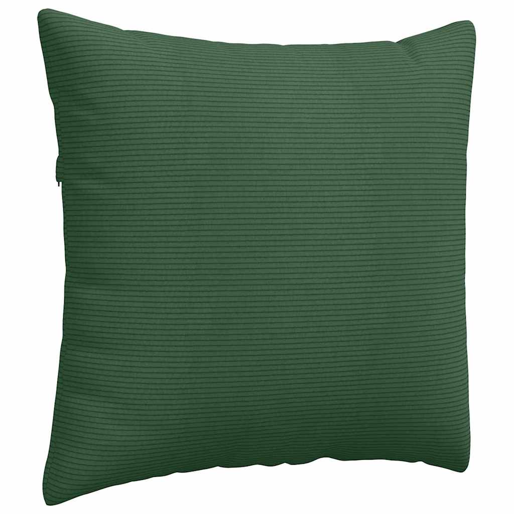 Sofa Cushions 2 Pieces Dark Green 45 X 45 Cm Cord Fabric
