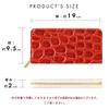 Trendy Yamagishi Enamel Crocodile Embossed Long Genuine Card Coin Bill Round Gran Glitter Red Wallet, Leather, Women's, Slots, Purse, Compartment,