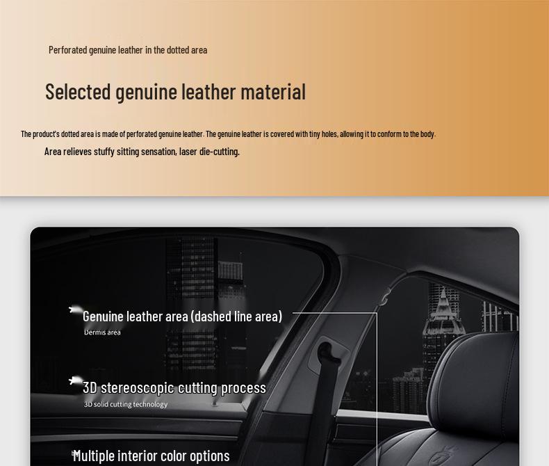 2020 Teramont X & Tiguan L Genuine Leather Seat Cushion for Tayron, T-Roc, and Magotan Models