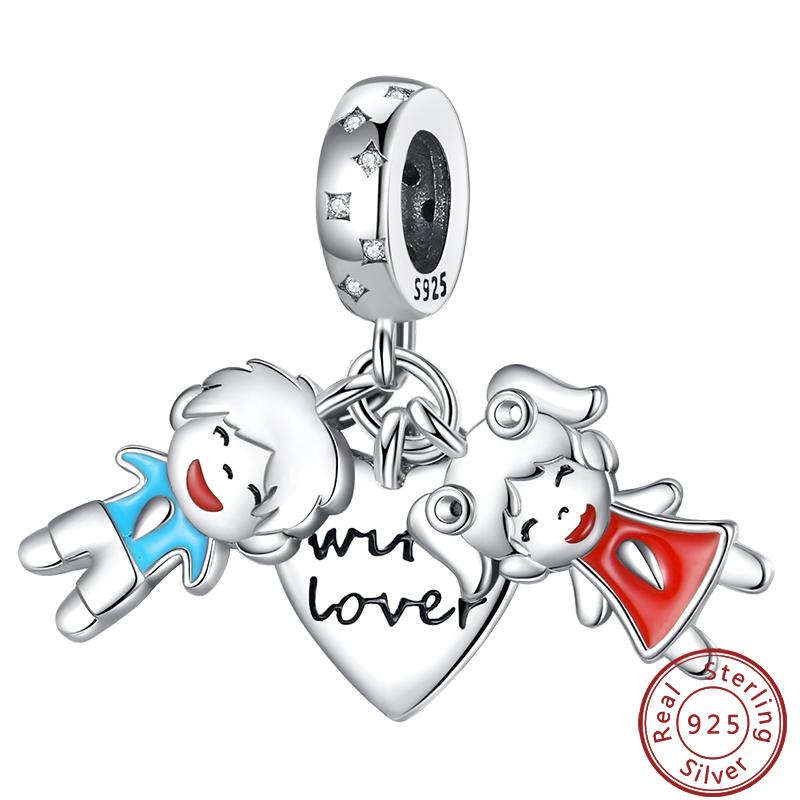 Copper Sincere Emotions Multiple Styles Heart-Shaped Romantic Charms Beads 3Mm Diy Fine Jewelry Making