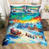 Marry Christmas Snowman 3D Print Bedding Set Fresh Style Cozy Soft Duvet Cover King Queen Twin Size Birthday Gift Bedroom Decor