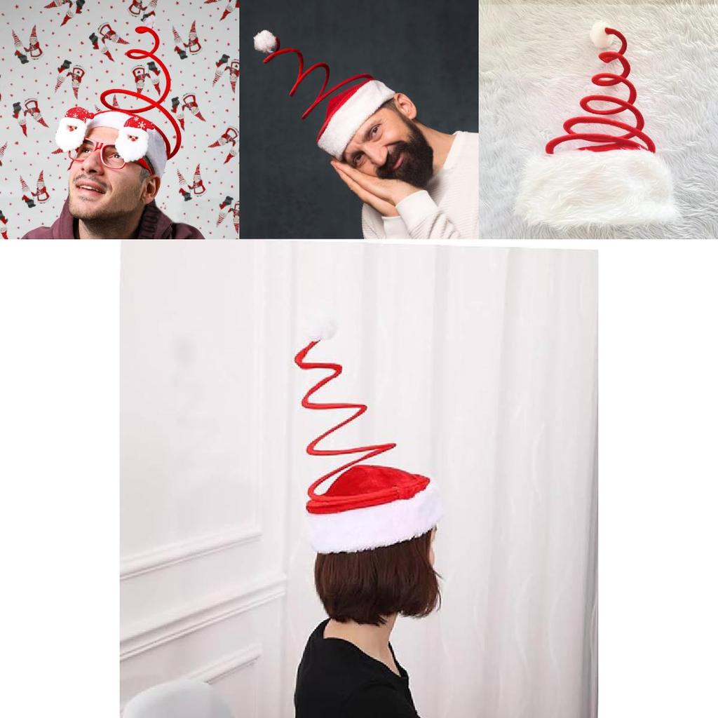 Festive Red Spring Christmas Hat For Fun Holiday Headwear And Unique Decorations