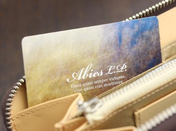 [Abies] Genuine Leather Grain Embossed Cowhide Round Zipper Long Wallet, Green