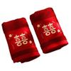 Red Wedding Towel Pair - Bride's Favors, Gift Boxed, Ideal for Dowry