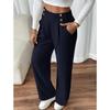Pantaloni Eleganti da Donna a Vita Alta con Gamba Larga Comodi Casual o da Ufficio, Pantaloni dalla Vestibilità Rilassata