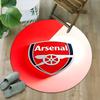 1pc A-Arsenal Carpet, Round Rug, Comfortable, Suitable for Entryways, Living Rooms, Office, And Bedrooms, Christmas Decoration