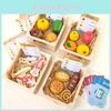 Kitchen Kids Toy Set With Wooden Fruits Vegetables Bread For Role Playing Fun