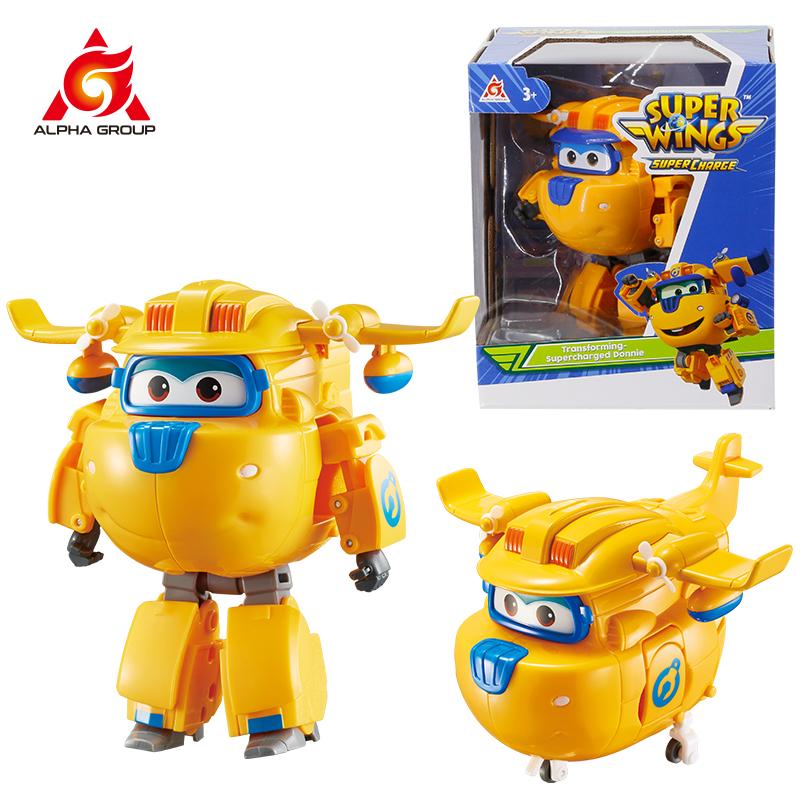 Super Wings 5 Inches Transforming Ellie Transforms from Airplane to Robot in 10 Steps Deformation Anime Action Figures Kid Toys