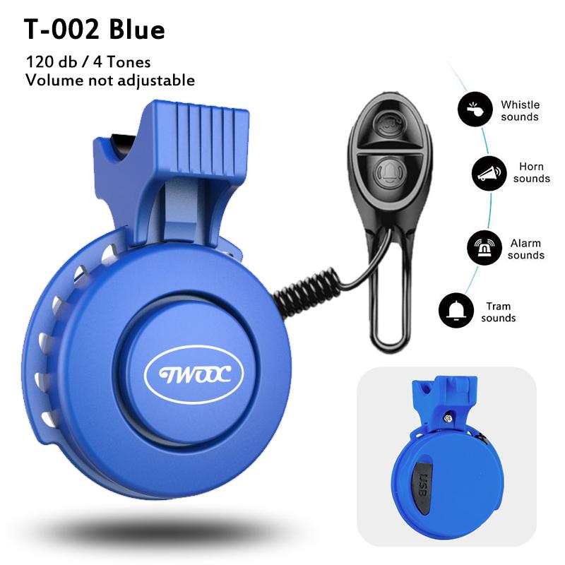 Bike Bell Charging Speaker USB Recharged Mini Electric Bike Horn 4 Modes Cycling Electric Bicycle Accessories for Scooter,