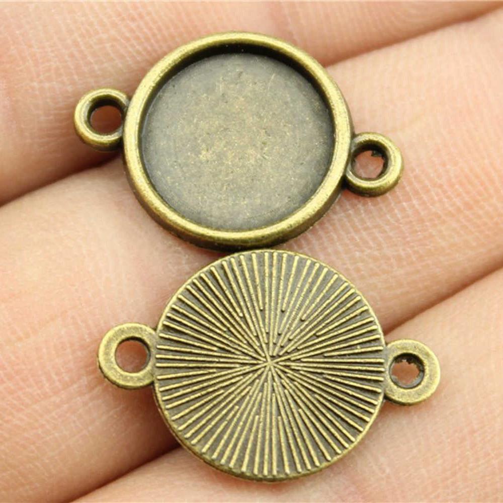 Fit Round 12mm Glass Cabochon Base Setting Tray Accessories Parts Men Jewelry New Arrivals Cheap Cute Stuff
