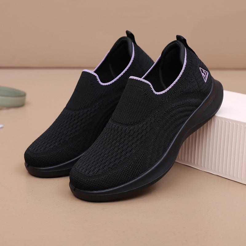 Shoes Women's Spring and Autumn New Women's Shoes Casual Walking Shoes One Pedal Soft-soled Mom Shoes Fashion Sneakers Women