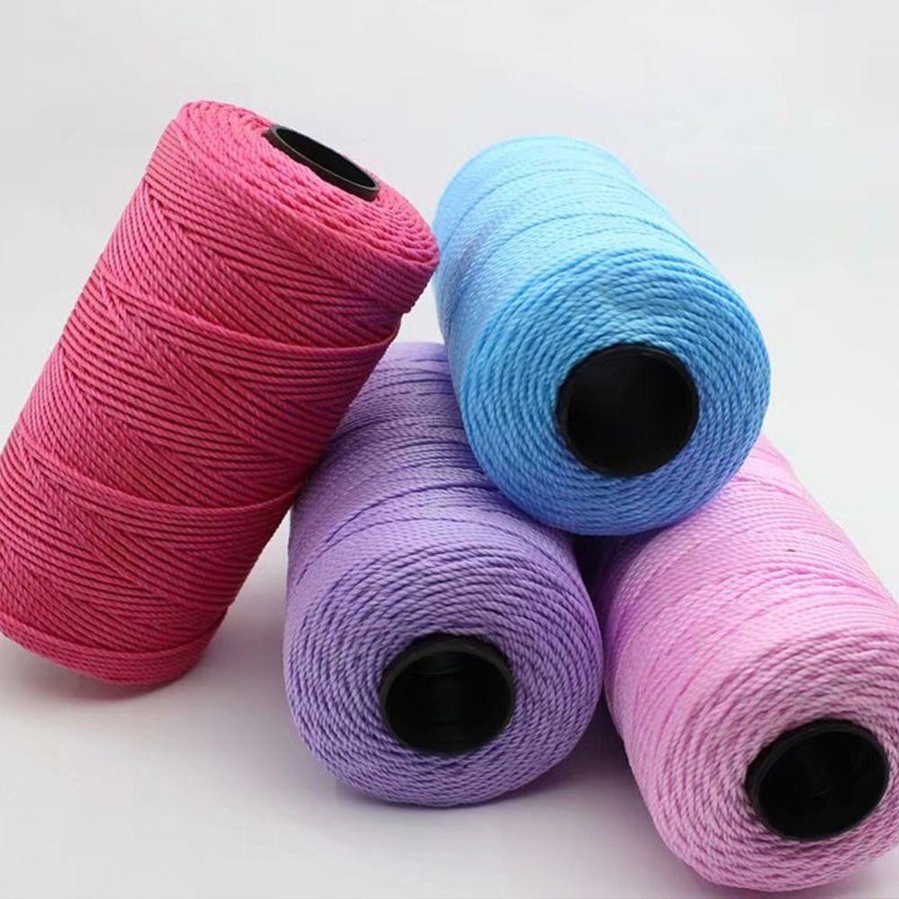 Craft Decorative 1.5mm Ice Cotton Silk Thread 200m Colored Crochet Yarn Crochet Thread Cord Bag Hat Shoes