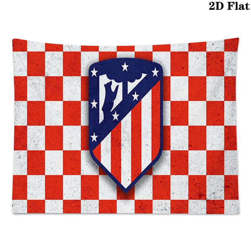 Atletico Madrid Wall Tapestry Aesthetic Wall Hanging Printed Fabric Blanket Decorative Tapestries for Bedroom Living Room Home Decor