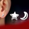 New Zircon Earrings Moon And Star Earrings Minimalist Simple Small Earrings For Friends New Year Gift New Product Launch