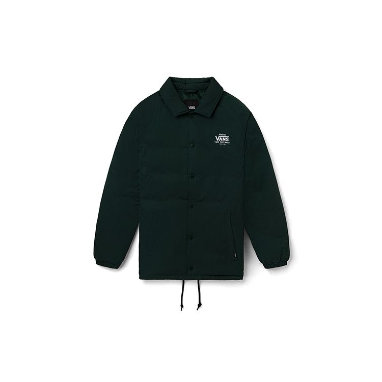 Vans Casual Sports Warm Down Jacket Winter Couple Style Dark Green Unisex Jackets VN0A54NSYDX S