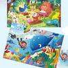 Childrens Paper Puzzle Set 36 Pieces Animal Theme Educational Learning Toy Carry Handle Case Gift for Kids 3 to 6 Years