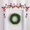 2D Flat, Charming Wooden Santa Claus, Snowman and Reindeer Door Frame Decoration-Hang Holiday Ornament,Christmas Wall Decoration